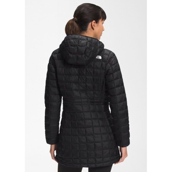 The North Face Women’s ThermoBall Eco Parka Black Hooded Jacket Size Small - Picture 2 of 11